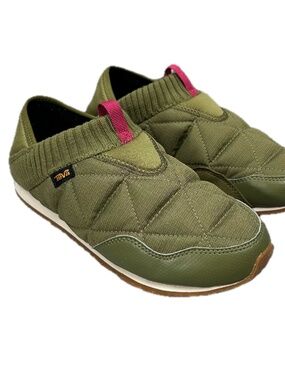 Teva ReEmber Moc Olive Green Quilted Slip-On Moccasin Size 7